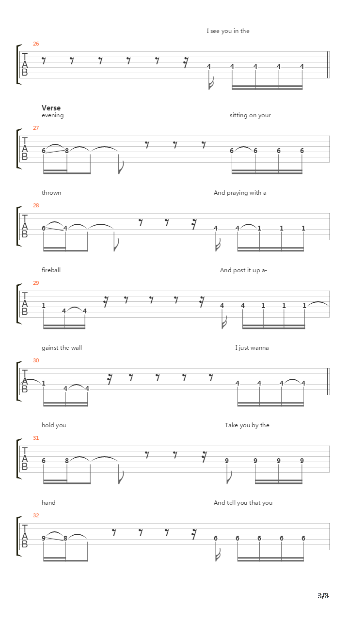 The End吉他谱