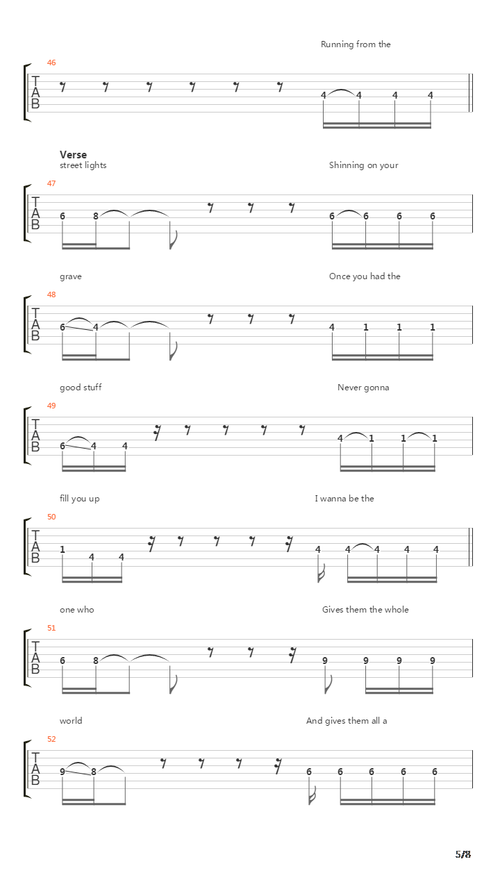 The End吉他谱