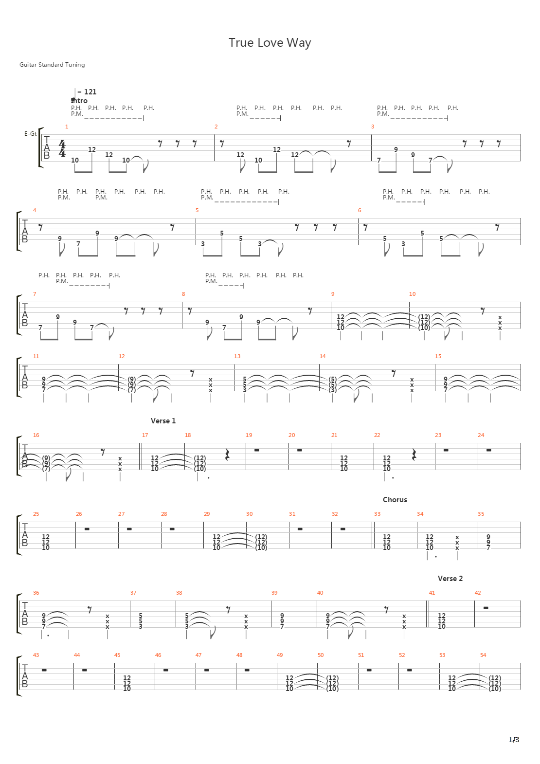 True Love Way吉他谱