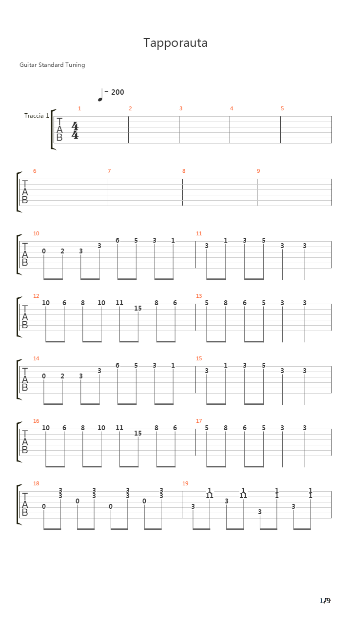 Tapporauta吉他谱