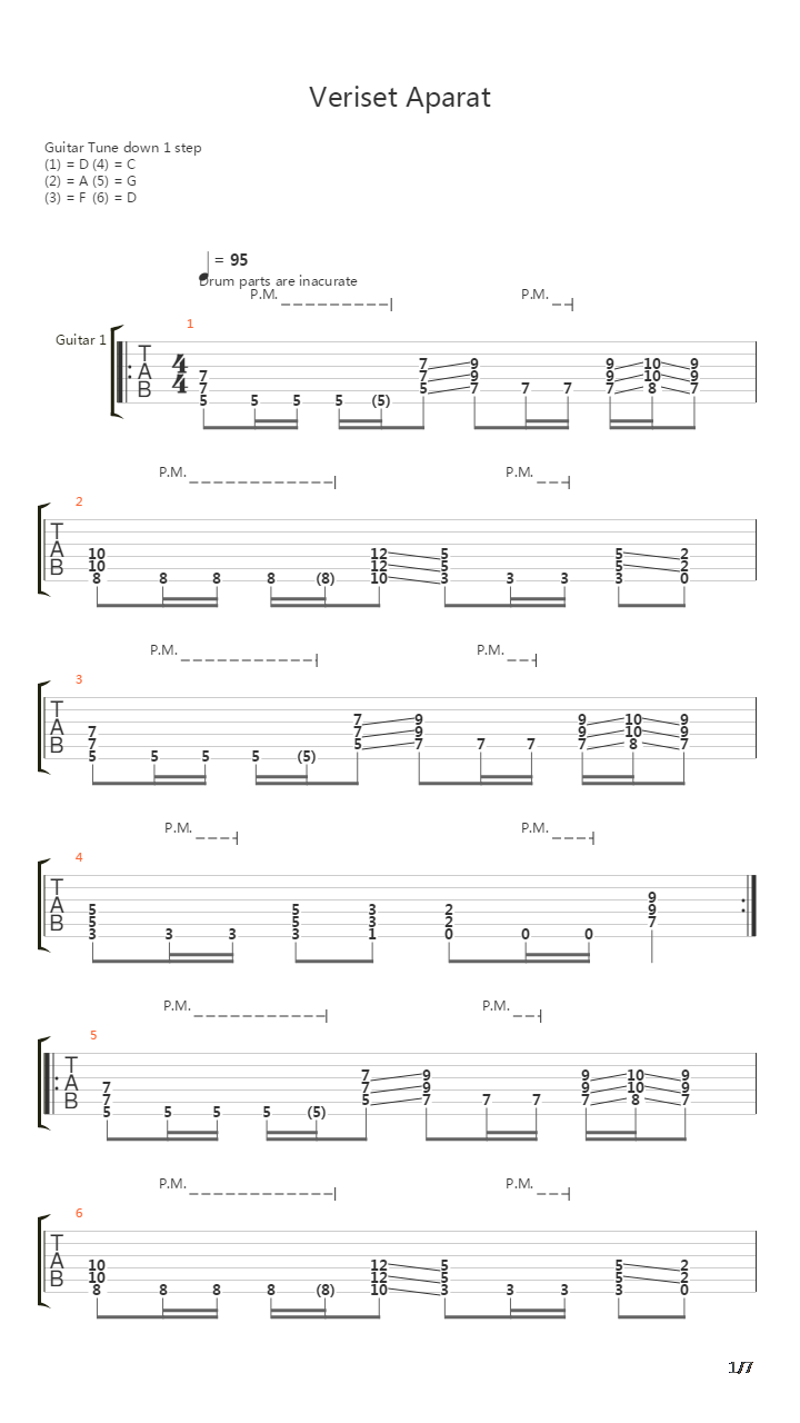 Veriset Aparat吉他谱