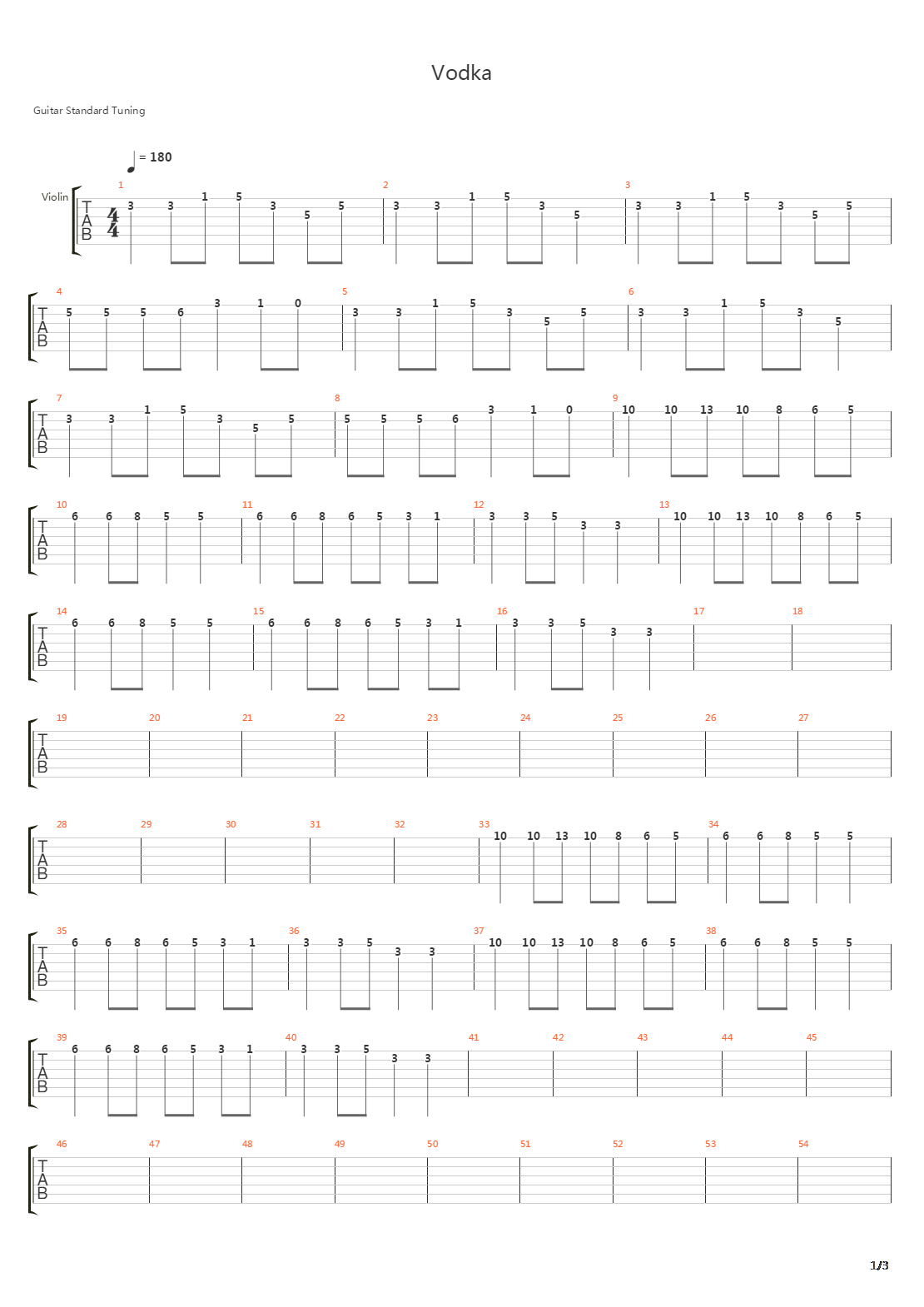 Vodka吉他谱