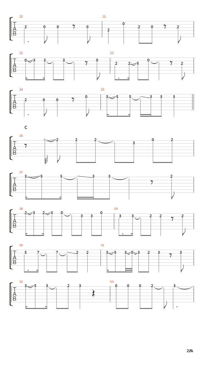 Carnation吉他谱