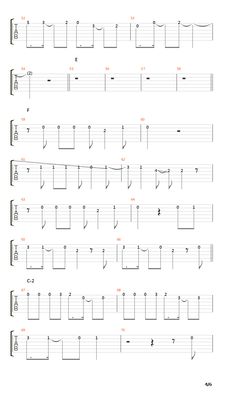 Kamen吉他谱