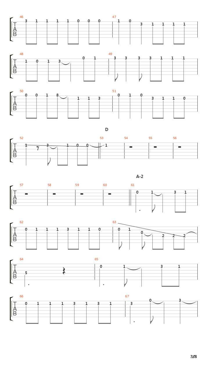 Song吉他谱