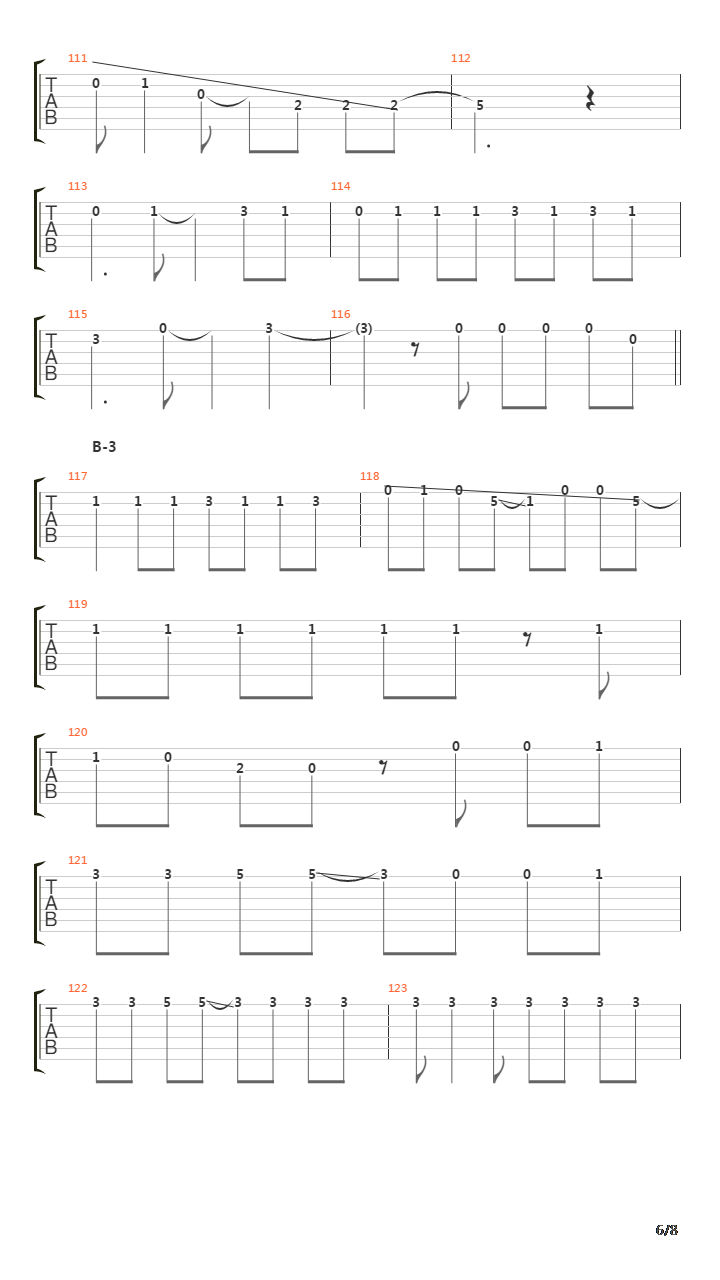 Song吉他谱