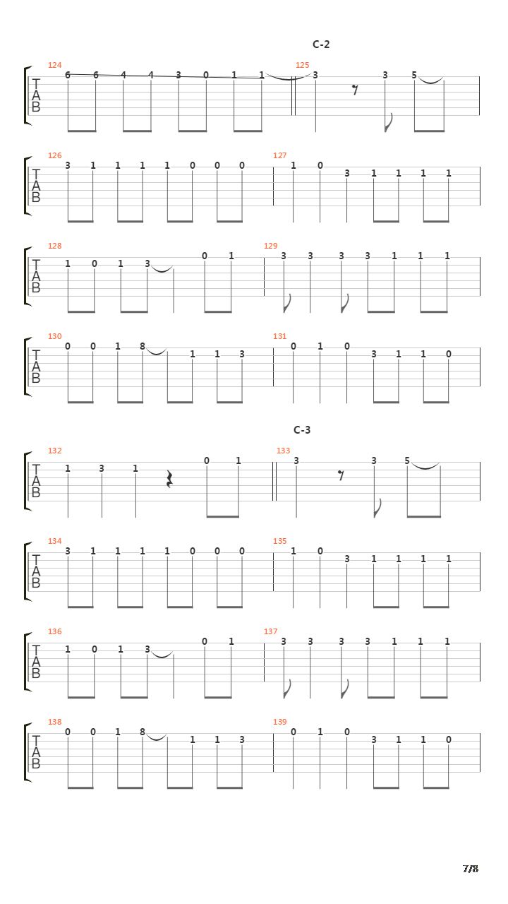 Song吉他谱