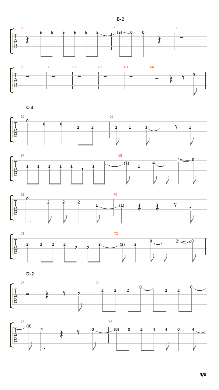 Wing吉他谱