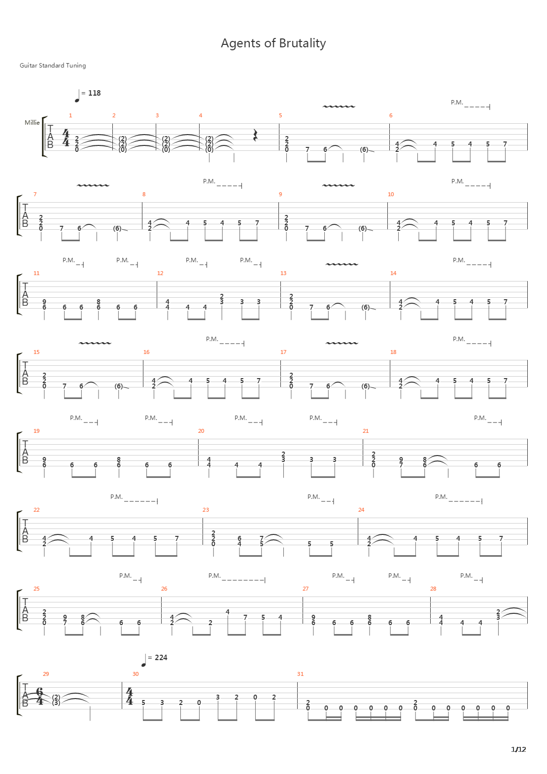 Agents Of Brutality吉他谱