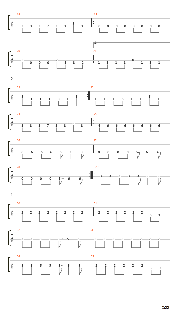 All Of The Same Blood吉他谱
