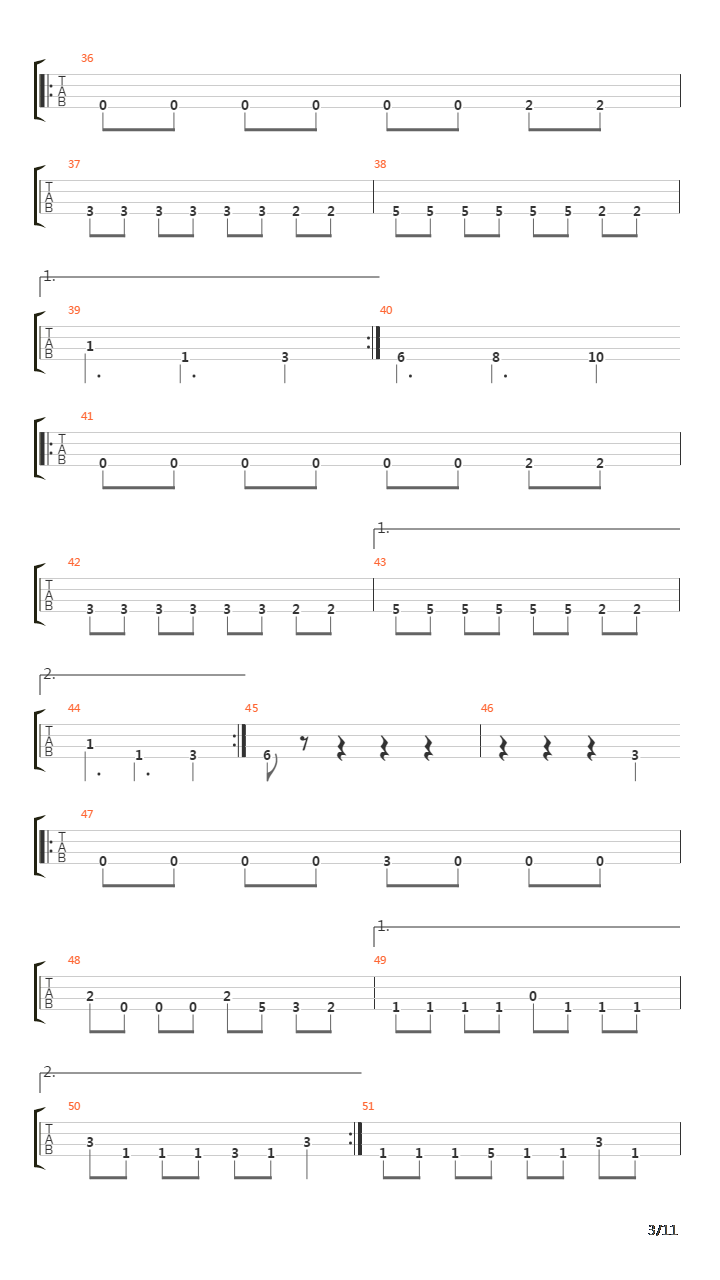 All Of The Same Blood吉他谱
