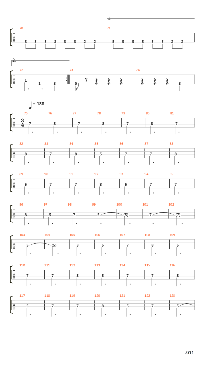 All Of The Same Blood吉他谱