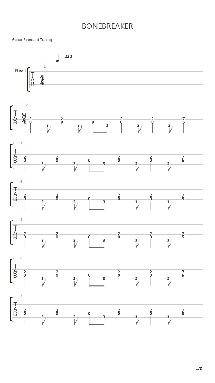 Bone Breaker吉他谱