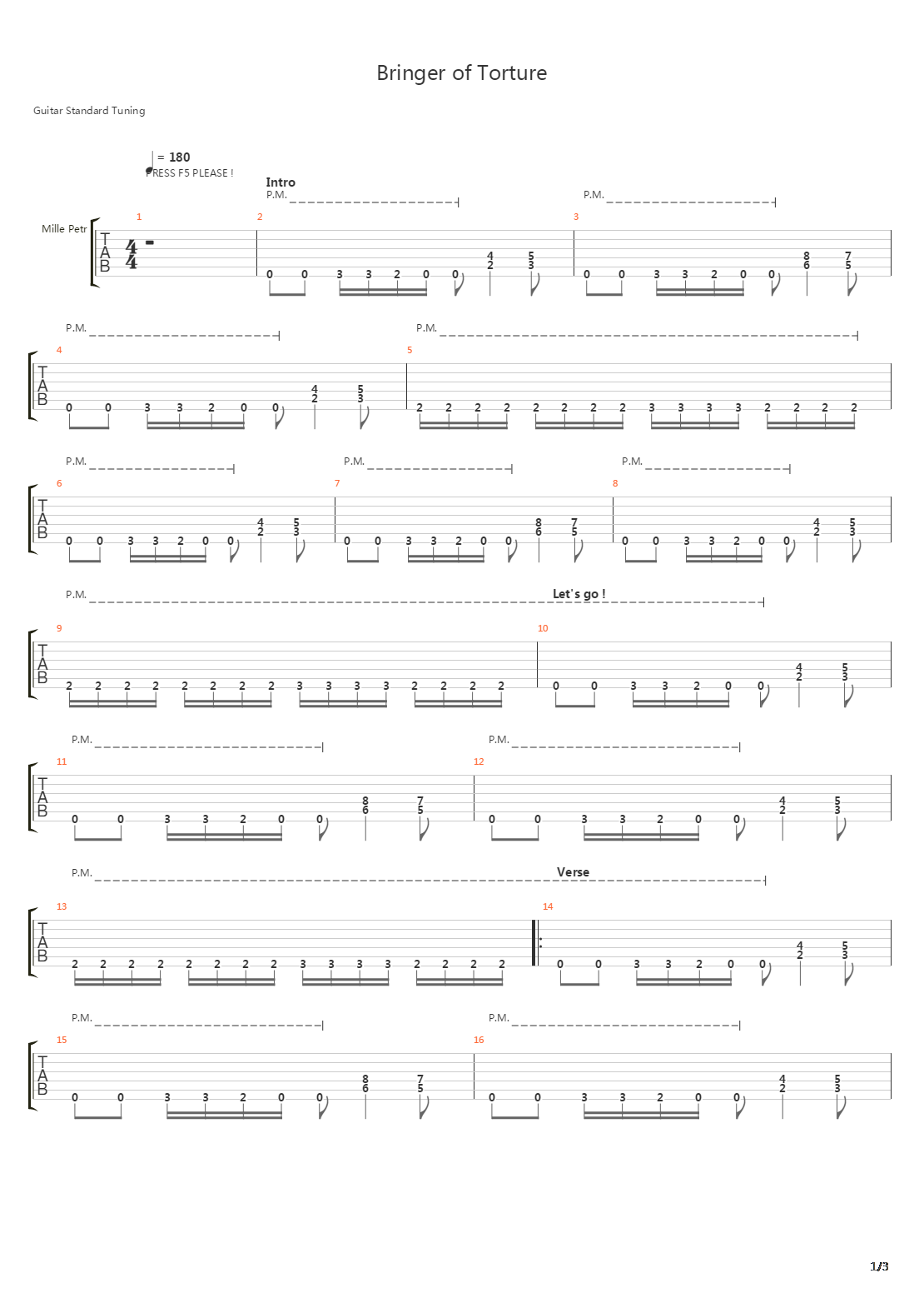 Bringer Of Torture吉他谱