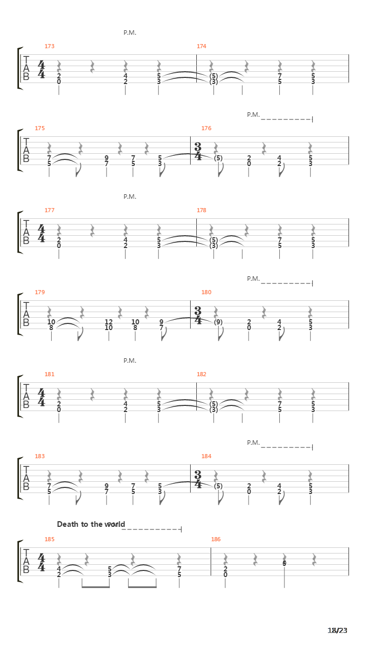 Death To The World吉他谱