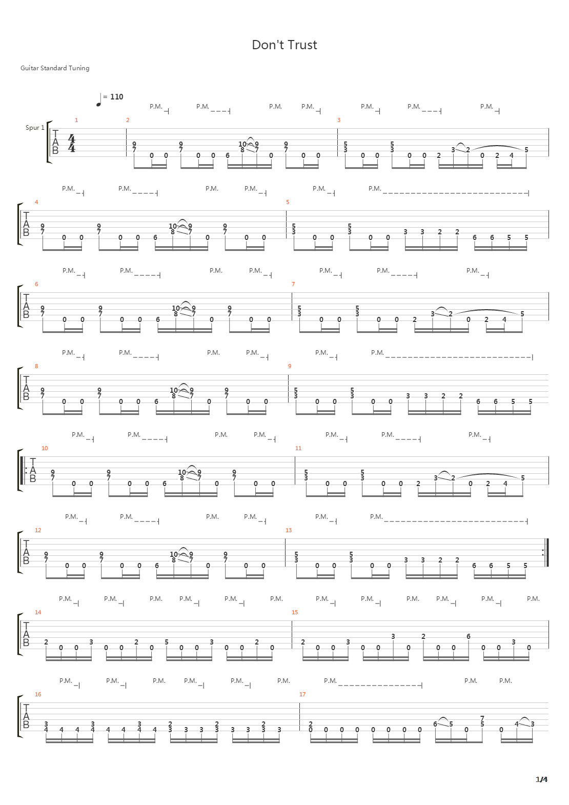 Dont Trust吉他谱