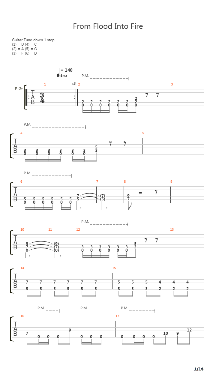 From Flood Into Fire吉他谱