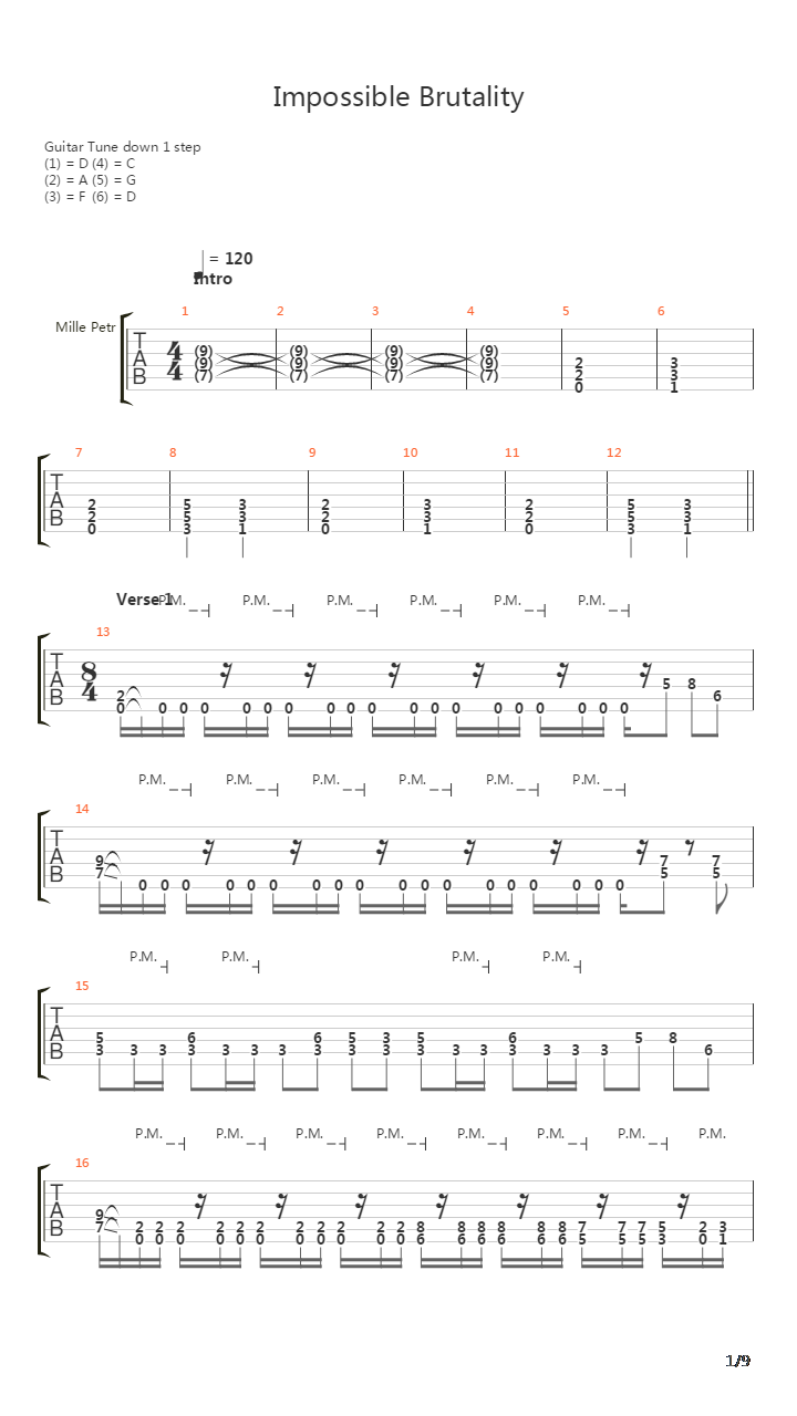 Impossible Brutality吉他谱