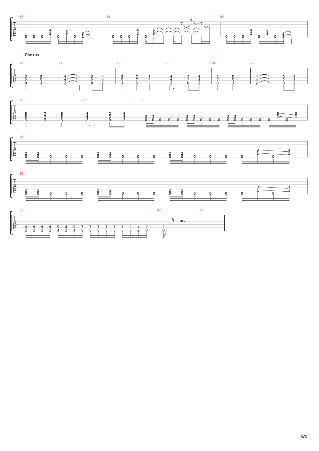 Phobia吉他谱