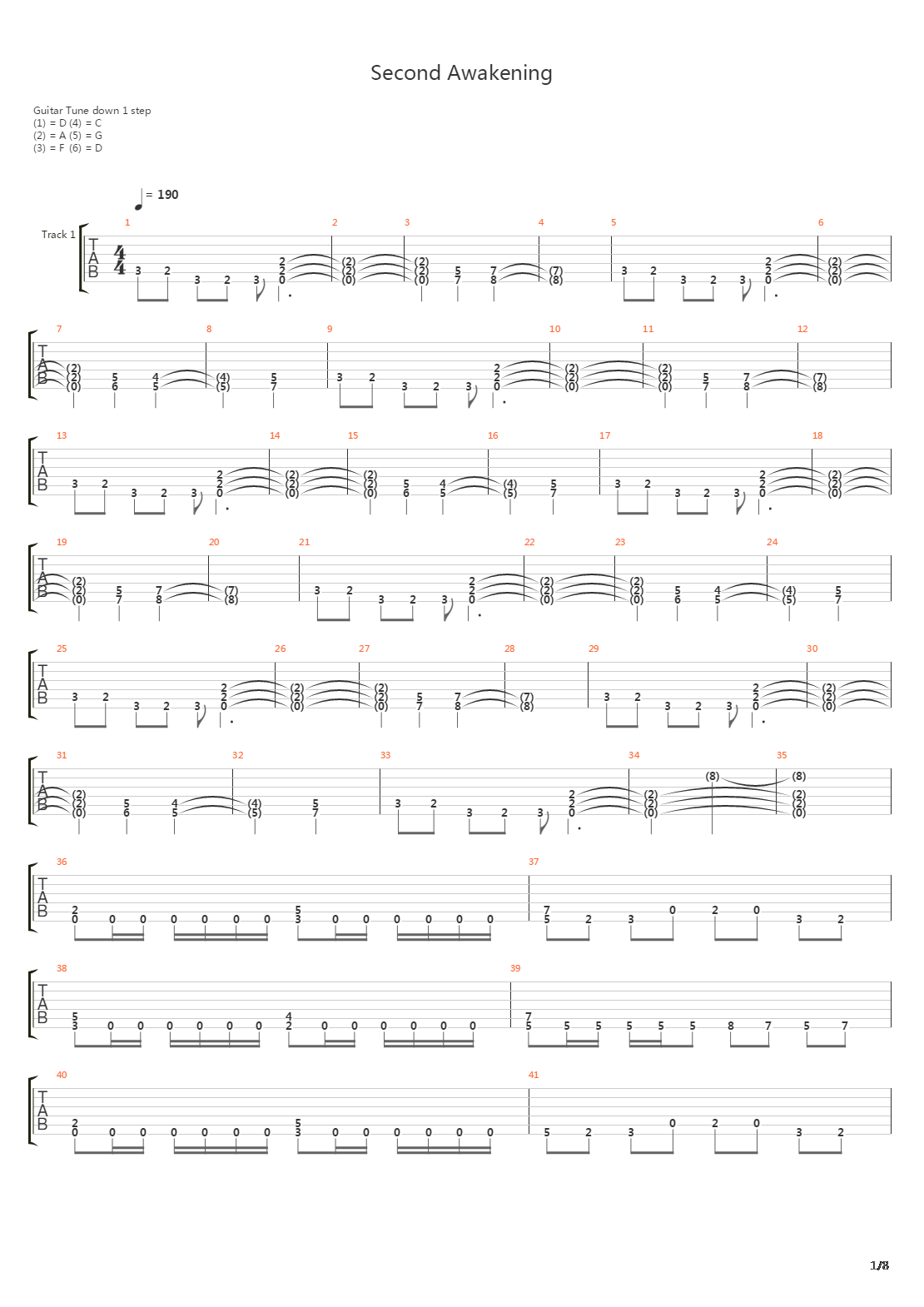Second Awakening吉他谱