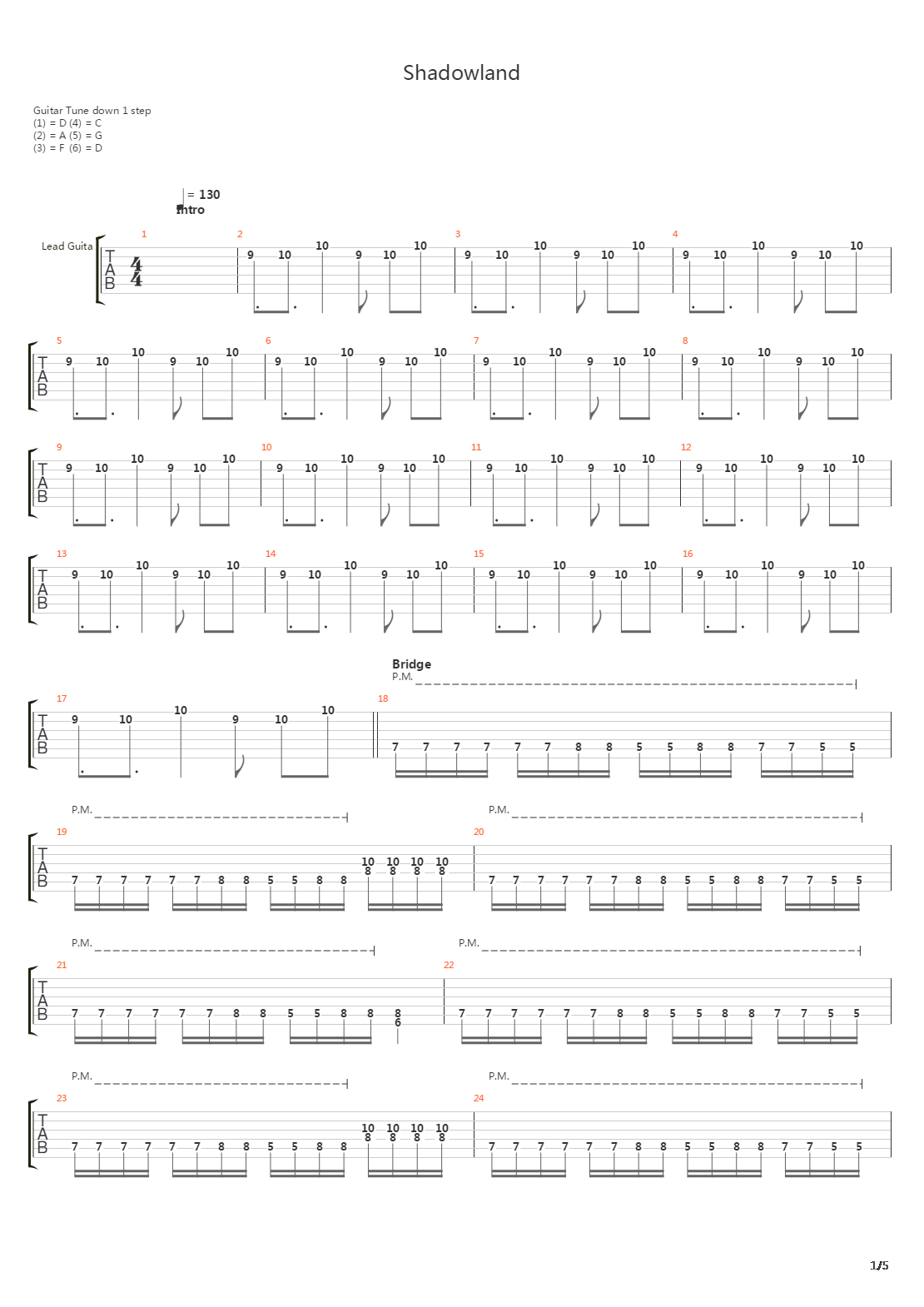 Shadowlands吉他谱