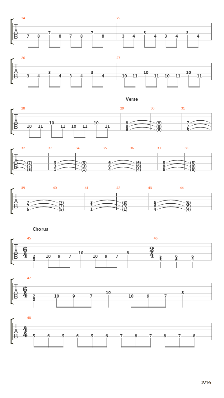 Some Pain Will Last吉他谱