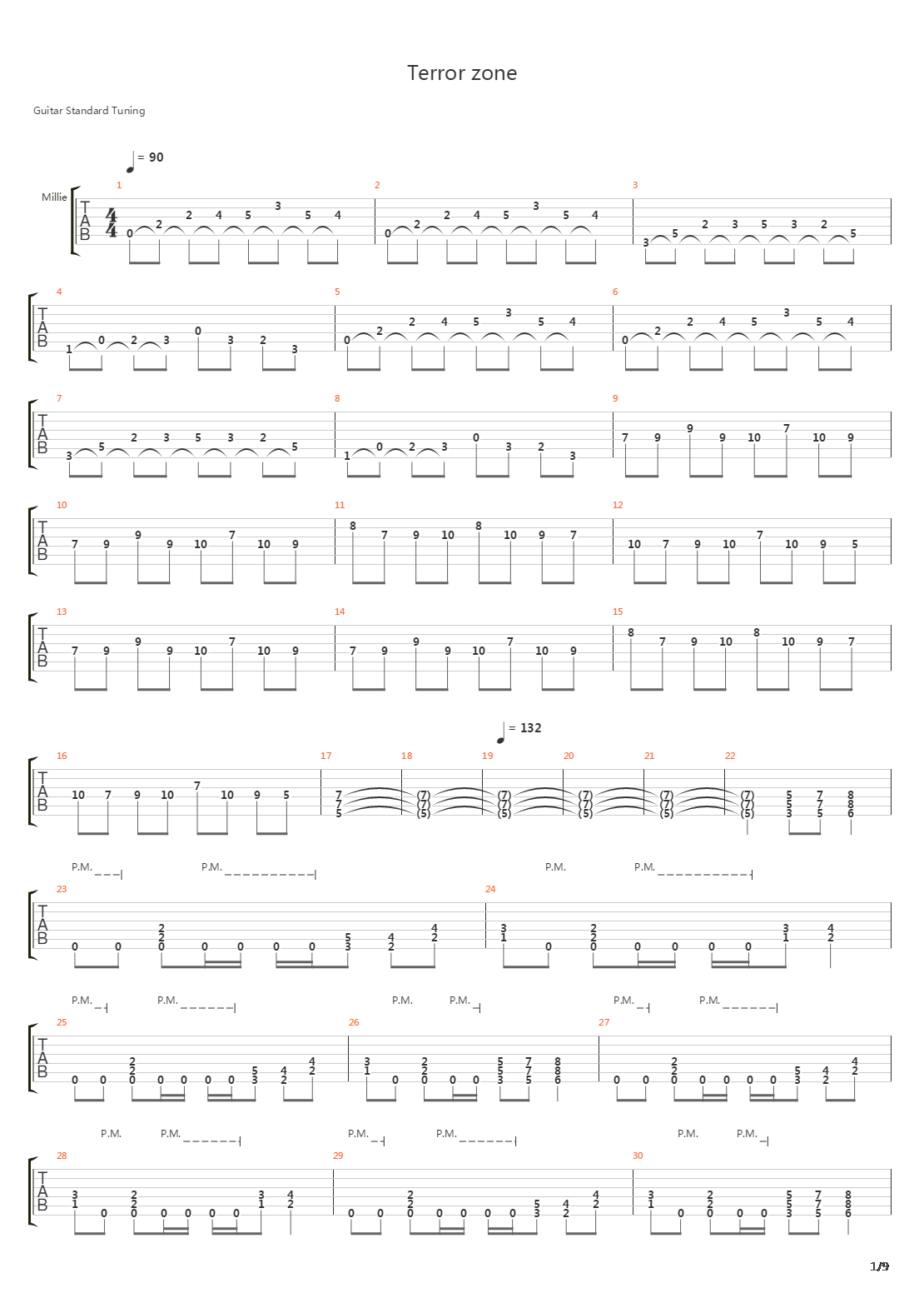 Terror Zone吉他谱