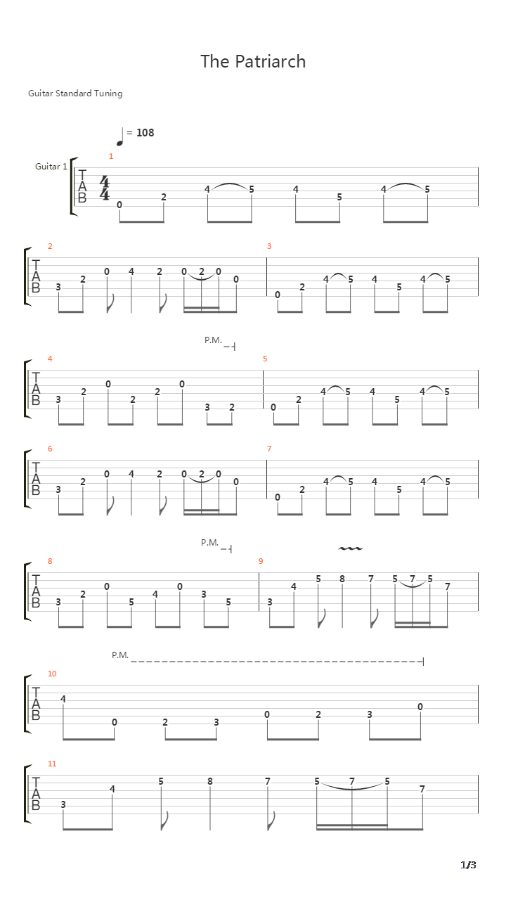 The Patriarch吉他谱