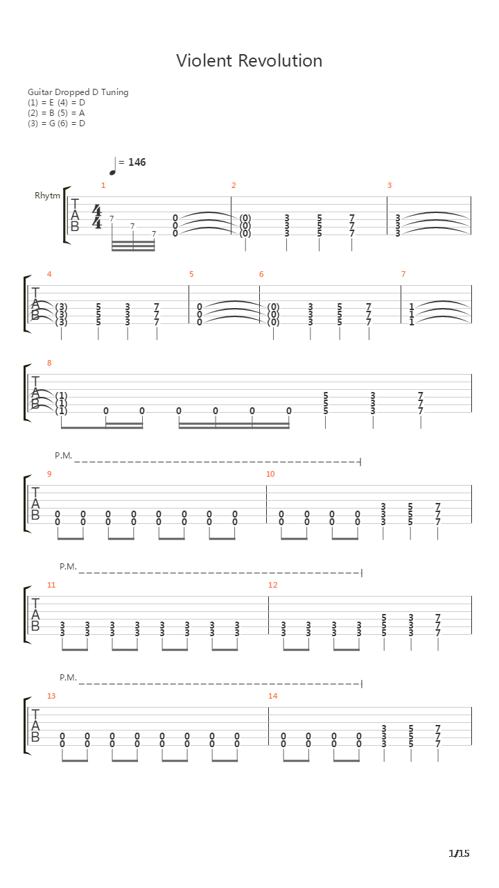 Violent Revolution吉他谱