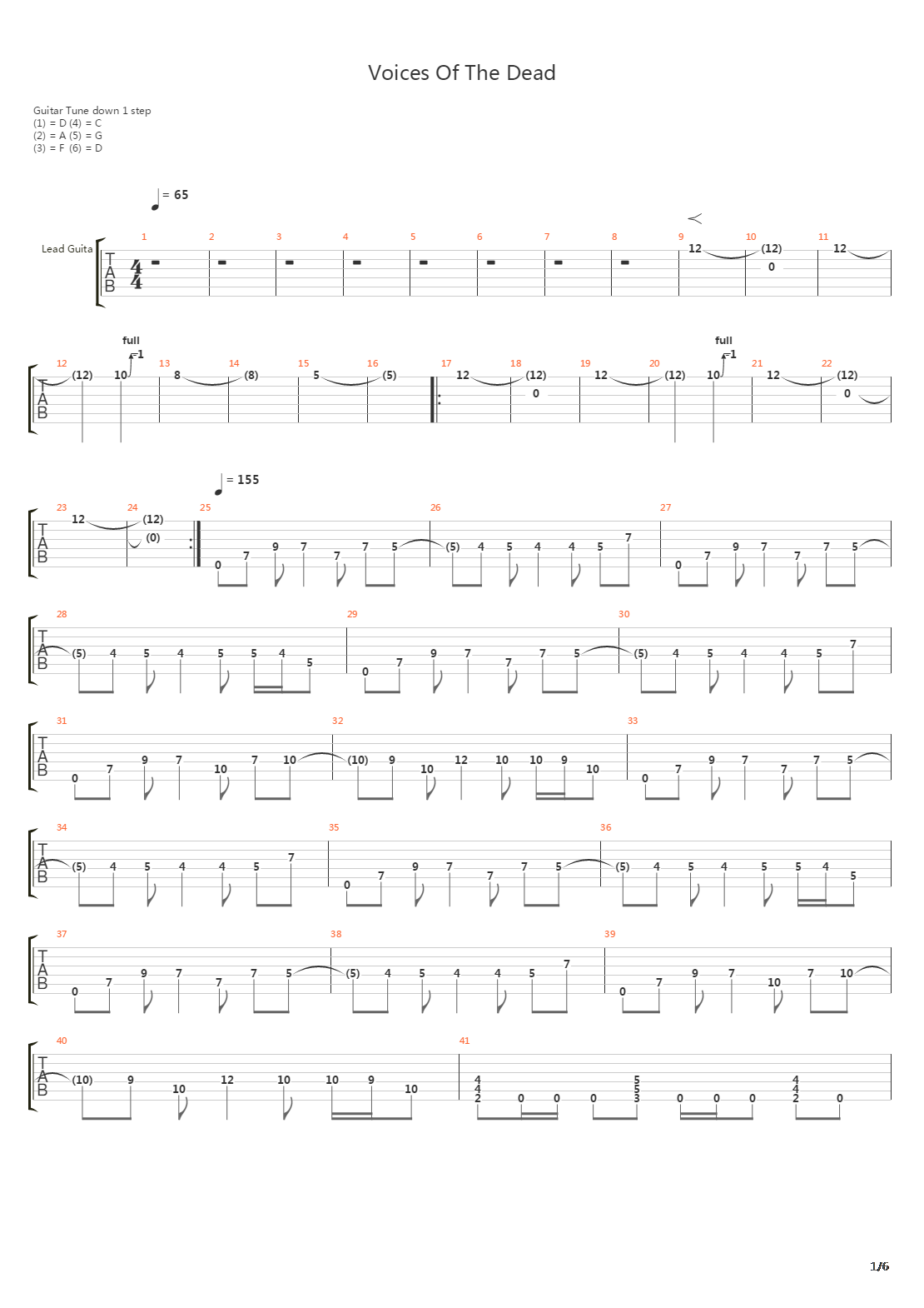 Voices Of The Dead吉他谱