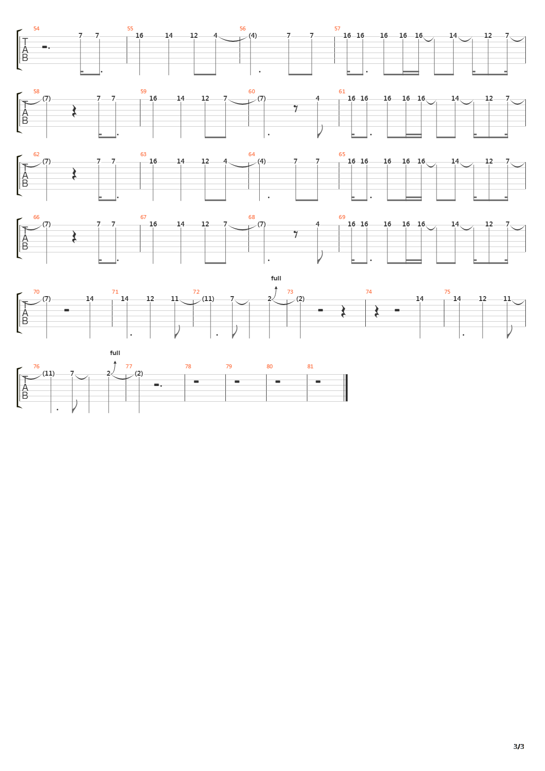 Chaque Seconde吉他谱