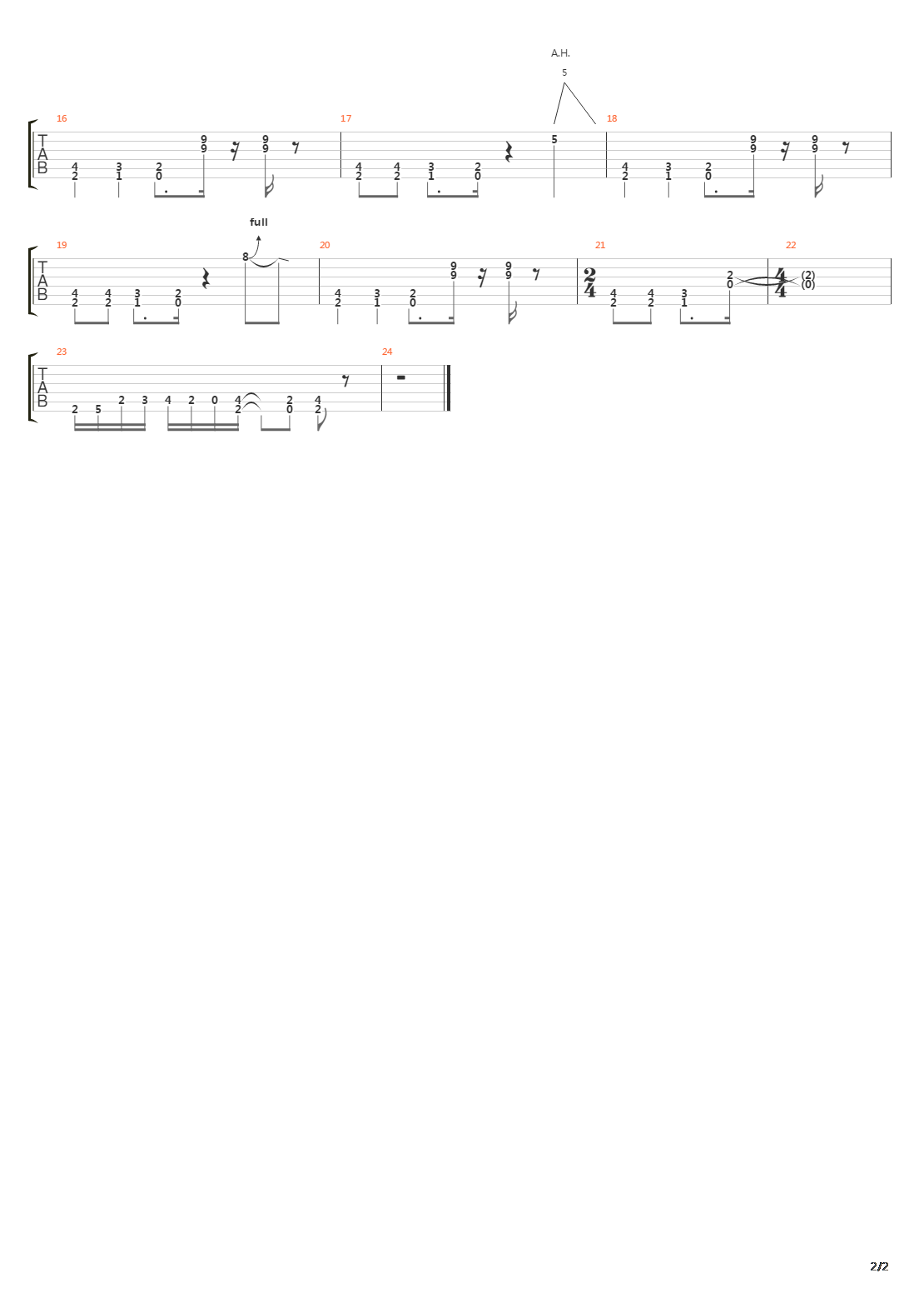 Letting Go吉他谱