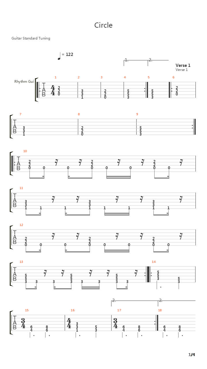 Circle吉他谱