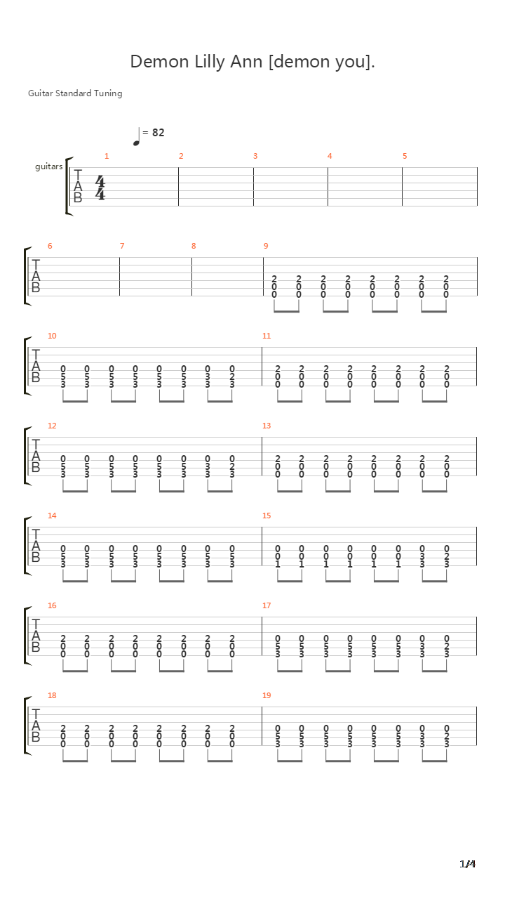 Demon Lilly Ann Demon You吉他谱