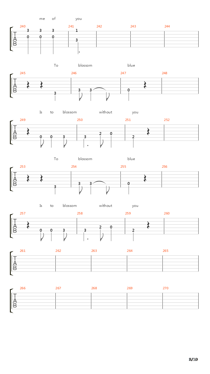 To Blossom Blue吉他谱