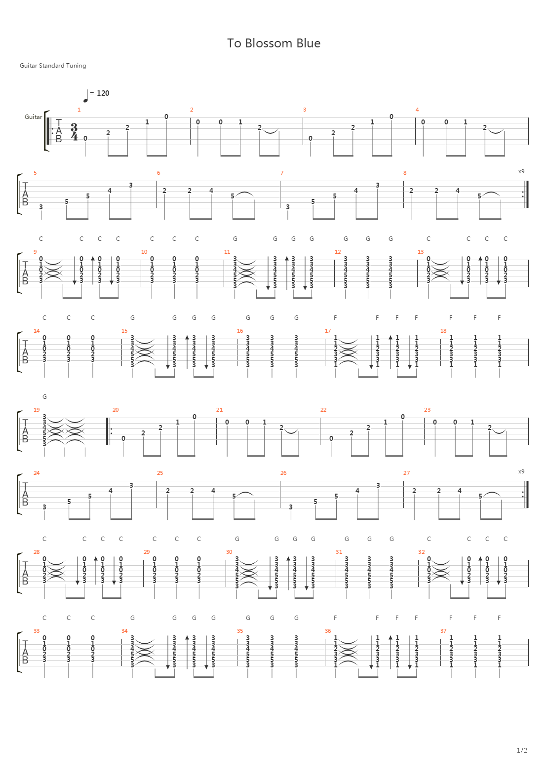 To Blossom Blue吉他谱