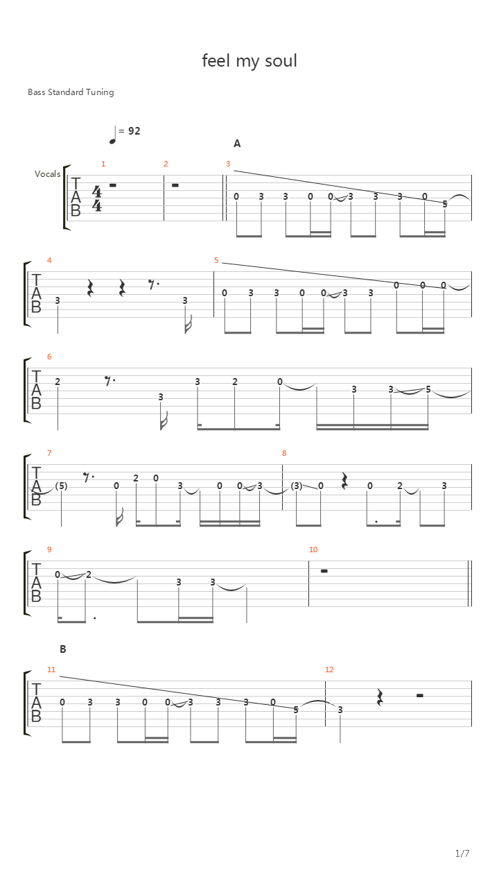Feel My Soul吉他谱
