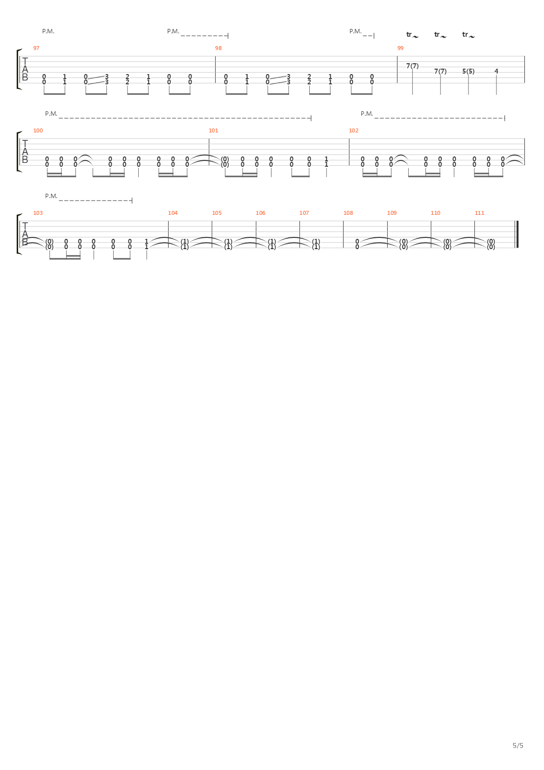 The Pandemonium吉他谱