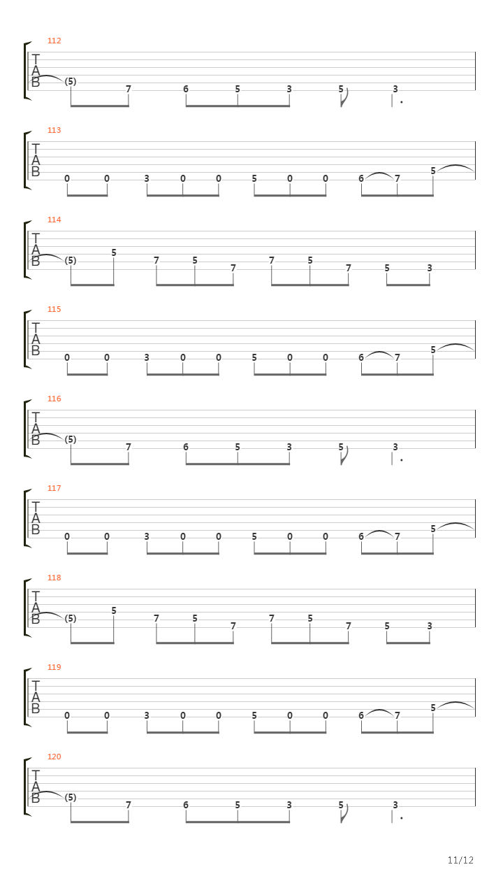 Waking The Dead吉他谱