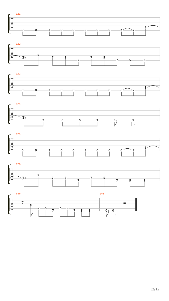 Waking The Dead吉他谱
