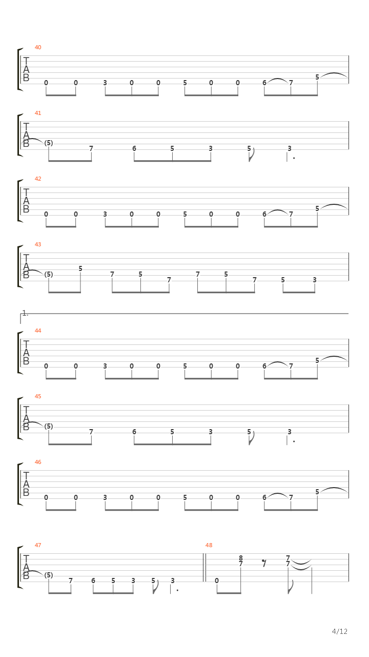 Waking The Dead吉他谱