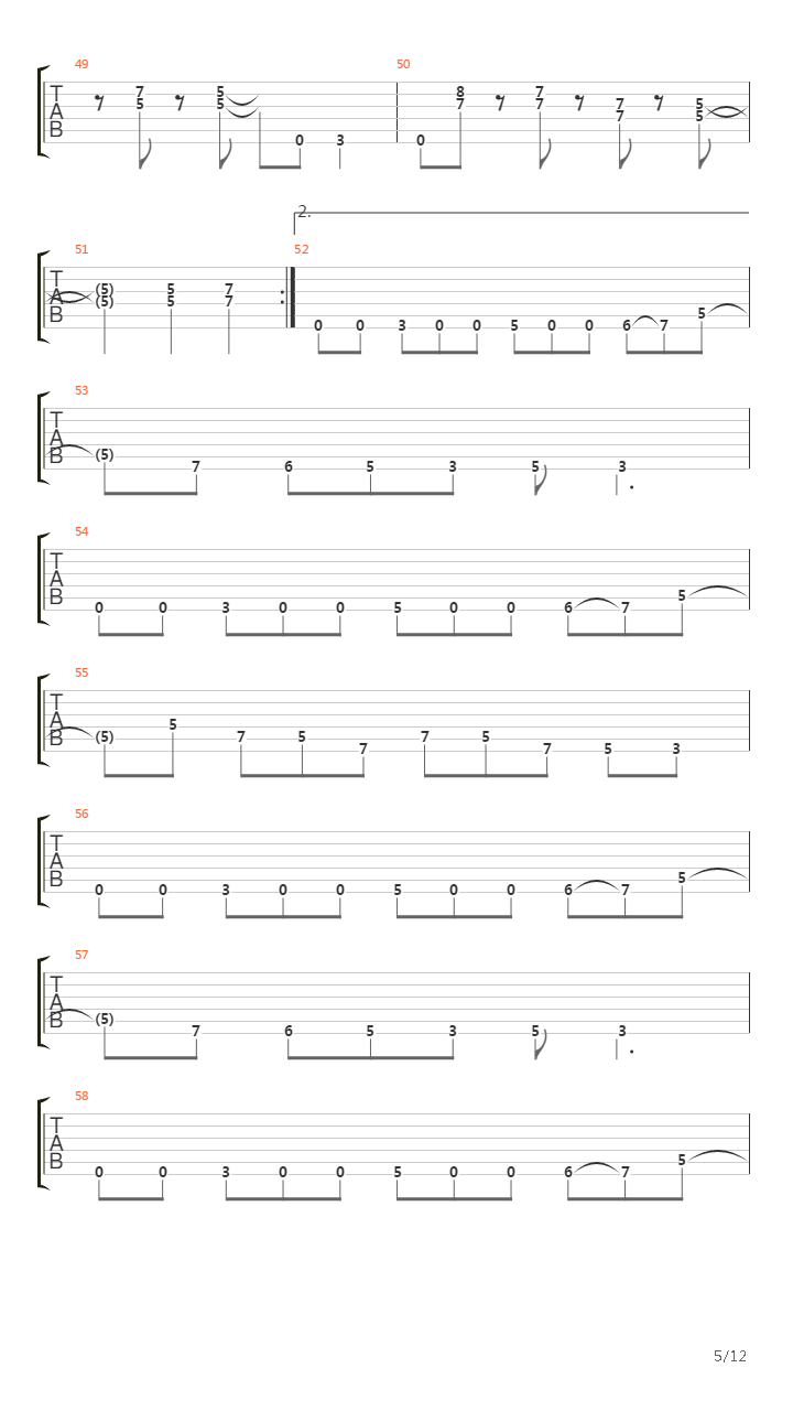Waking The Dead吉他谱