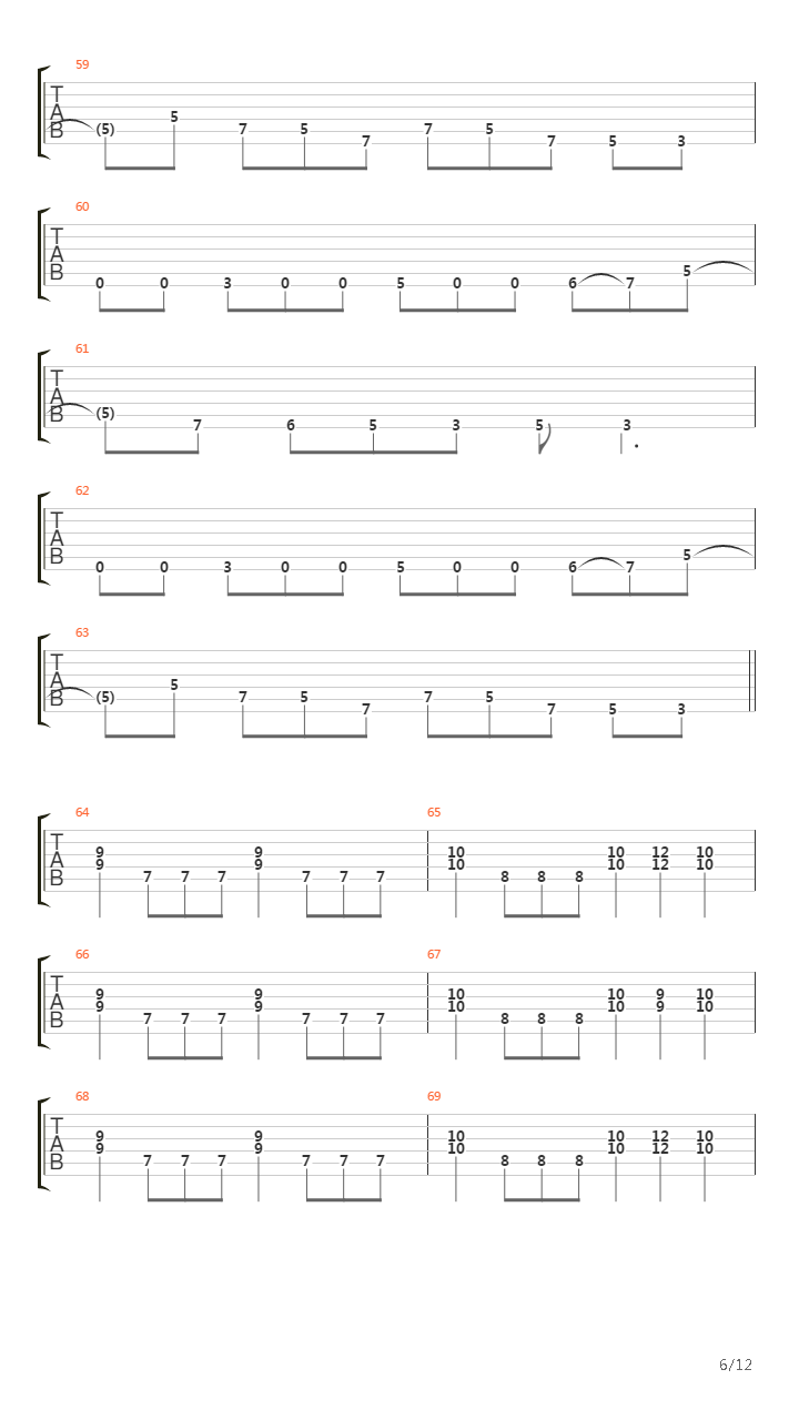 Waking The Dead吉他谱