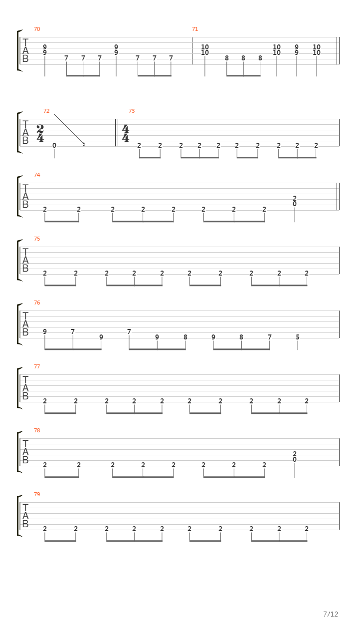 Waking The Dead吉他谱