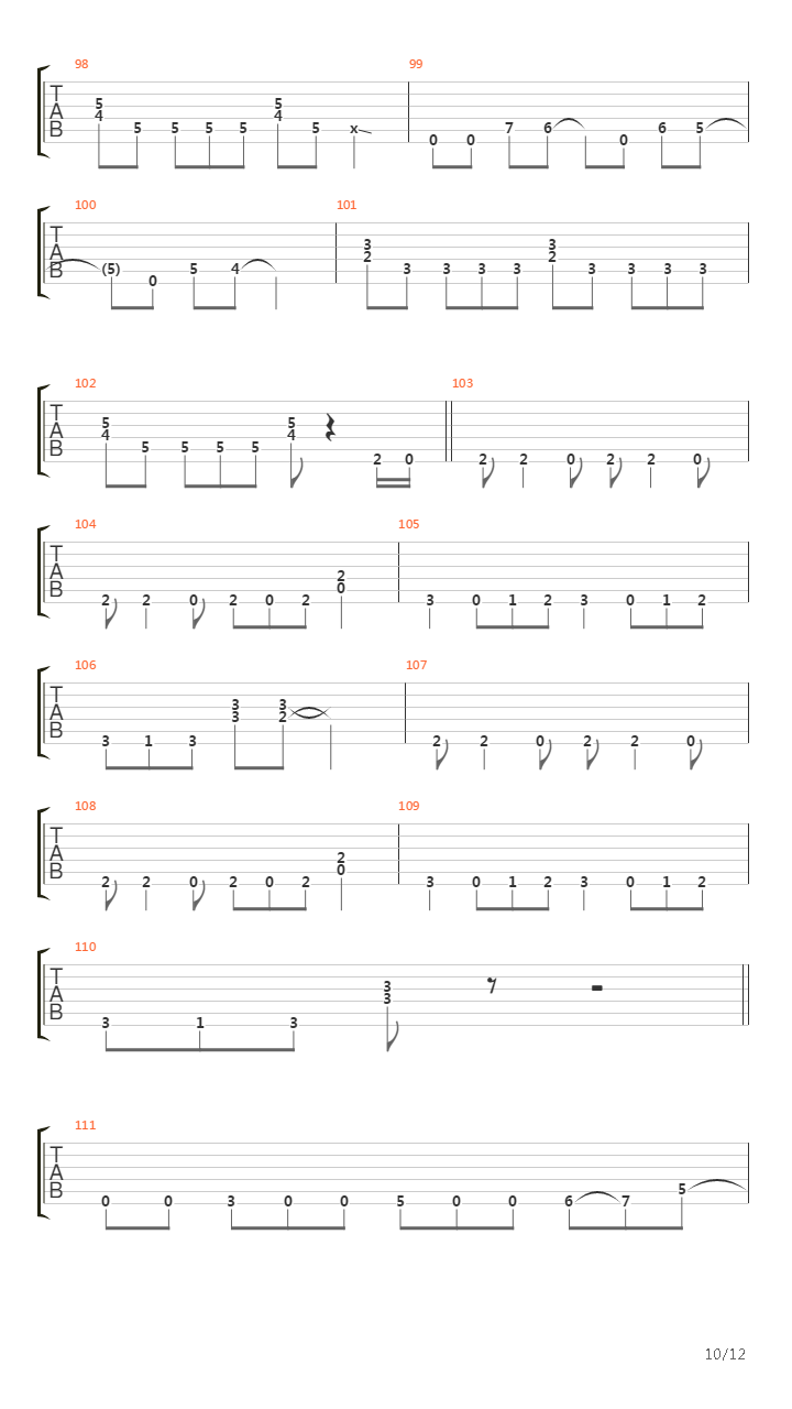 Waking The Dead吉他谱