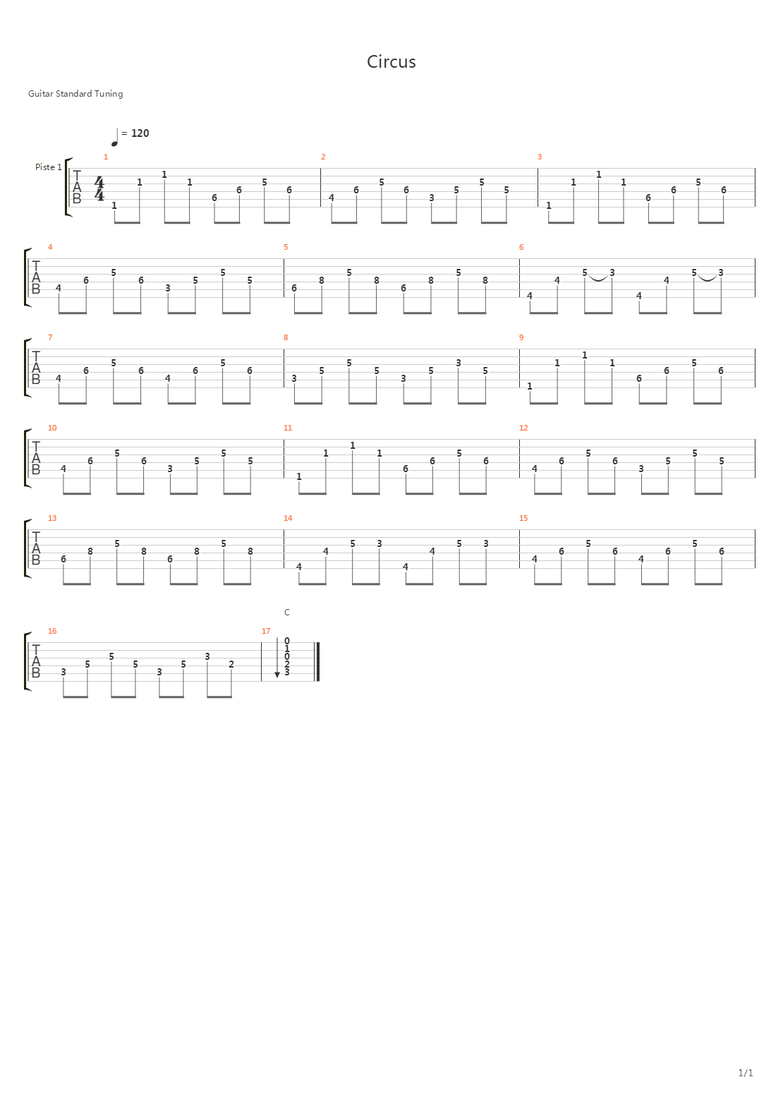 Circus吉他谱