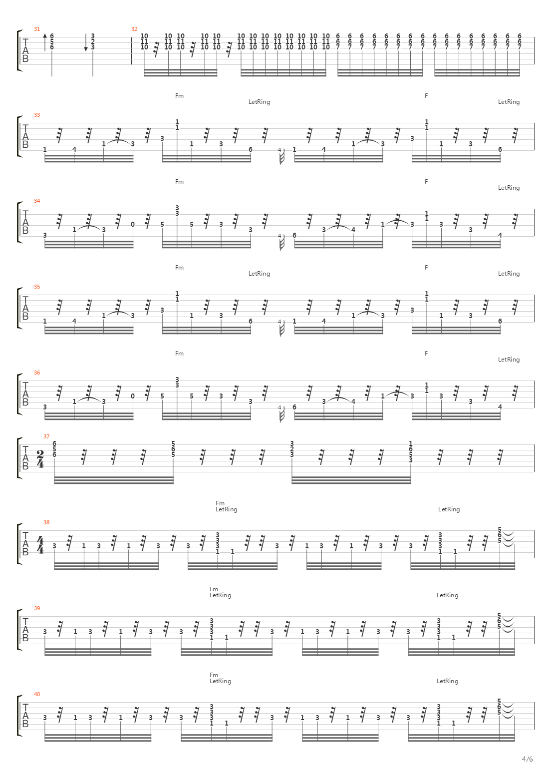 Vertigo吉他谱