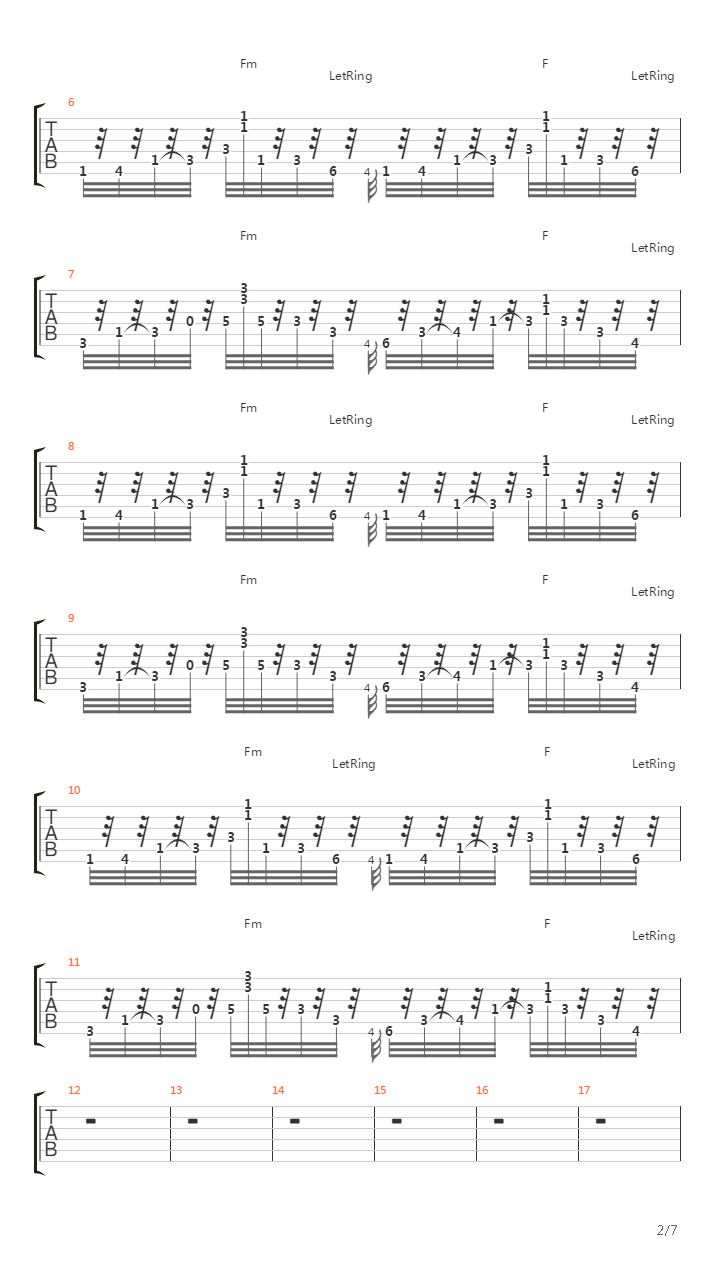 Vertigo吉他谱