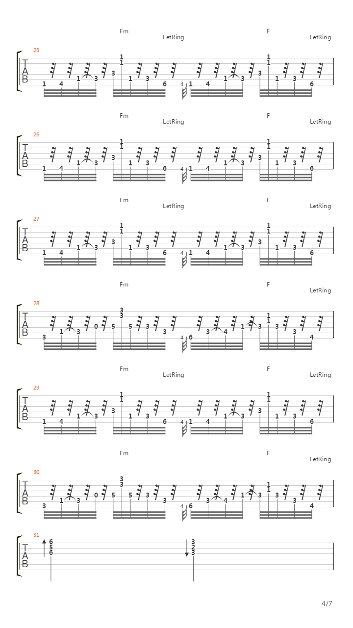 Vertigo吉他谱