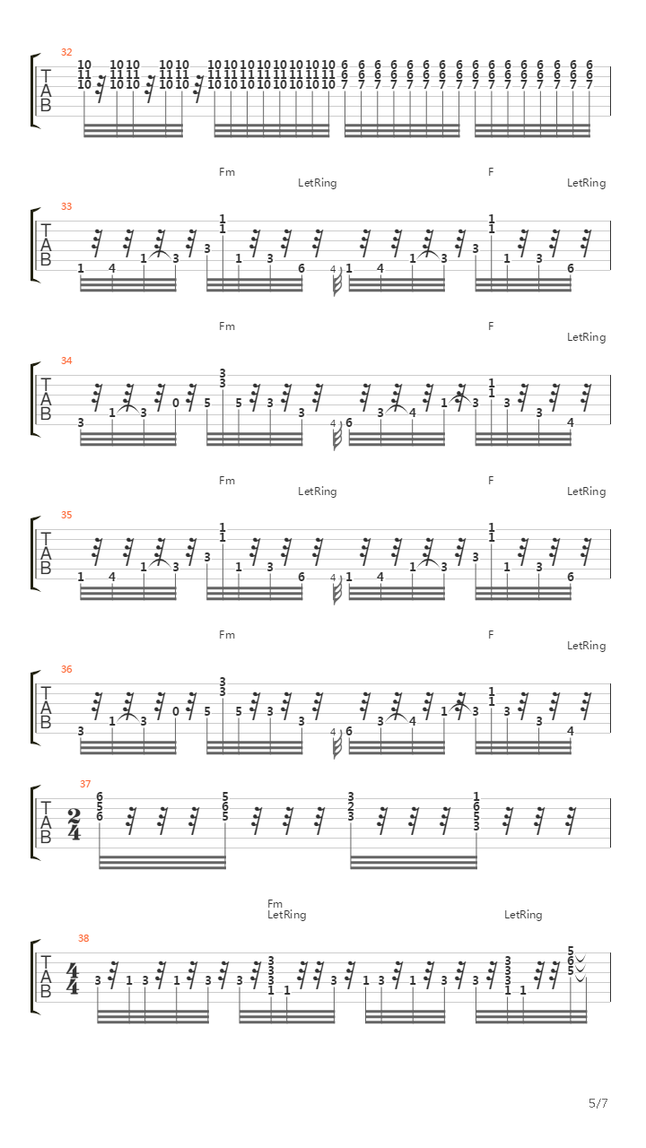 Vertigo吉他谱